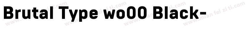Brutal Type wo00 Black字体转换